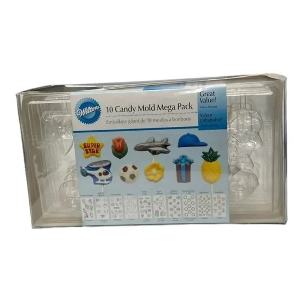 Wilton Candy Mold 9 Tray Mega Pack open package